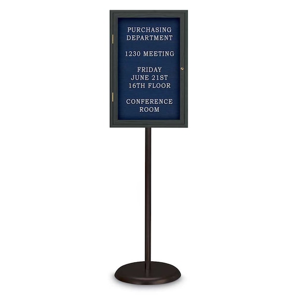 Corkboard, Double Door, Radius Frame, 42x32", Satin/Pearl